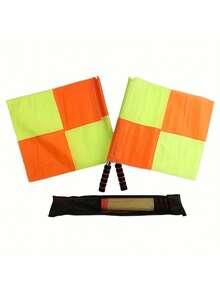 3件套足球裁判旗，红黄牌套装，配不锈钢哨子，防水套装（颜色001），体育裁判装备，比赛日必备，耐用裁判配件，专业裁判套装，高品质哨子