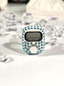 New Convenient Finger Counter, Adjustable Rhinestone Mini Handheld Counter, Electronic Rosary Ring Counter, Prayer Accessories, Multi-Purpose Counter, Compact Fashionable Luxury Ring, Counting Portable For Men & Women, Suitable For Holiday Gifts, Prayer Counting, Etc.