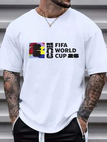 We Are 26  World Cup Themed Printed Tee,Comfortable Casual Mens Clothing, 220 Grams Heavyweight Cotton Printed T Shirt For Men,Summer Outfit - White - View 1