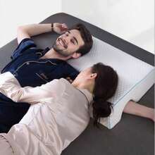 Couple's Zero Pressure Memory Foam Pillow, Slow Rebound Without Hand Imprint, Aids Sleep, Dual-Person Memory Foam Pillow - White - View 1