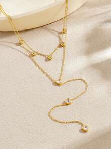 Colar Longo Elegante e da Moda para Mulheres, Banhado a Ouro 18k, Não Desbota, Adequado para Festas ou Uso Diário, Colar Presente de Joias