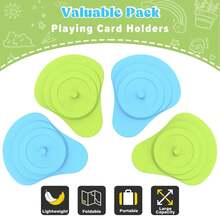 Pinza de póquer de mano pequeña, diseño de múltiples capas adecuado para varios juegos de cartas - Multicolor - Ver 4