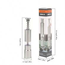 1pc Stainless Steel Manual Pepper Grinder, Creative Design Pepper Mill, Kitchen Tool - Multicolor - View 3