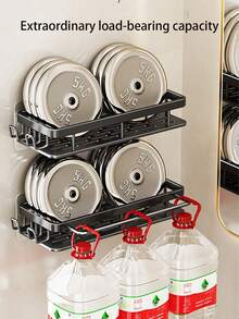 两件套浴室置物架，防锈抛光金属壁挂式收纳架，适用于浴室、卫生间、梳妆台、淋浴房，节省空间，可收纳洗发水、护发素等物品，也适用于浴室、梳妆台和厨房。 - 彩色 - 查看 12