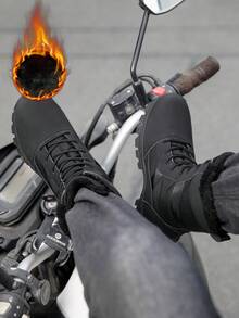 New High-Top Breathable Warm Lining Men's Outdoor Work Boots, Trainning Boots, Suitable For All Seasons, Unisex - Black - View 11