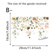 1/3片装水彩花卉图案马桶座贴纸，PVC自粘材质，适用于马桶盖、水箱、浴室装饰、家居装饰、浴室贴纸 - 彩色 - 查看 12