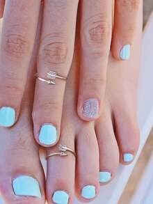 1pc High-End Women's Silver Bow & Arrow Design Toe Ring, Luxury Exquisite Jewelry Gift - Advanced Bow and Arrow - View 5