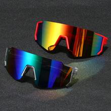 2副男士塑料运动骑行环绕式Y2K装饰时尚眼镜，适合日常佩戴、摄影、购物、骑行、滑雪等，是学校海滩配饰眼镜，打造街头风格，搭配毛衣、夹克、卫衣、连帽衫、皮裤和工装裤，适合夏季海滩度假、户外活动和旅行。