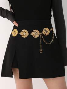 Bohemian Waist Chain Accessories, Moon & Star Metal Chain Waist Belt, Unique Personalized Sun Waist Chain, Versatile - Multicolor - View 8