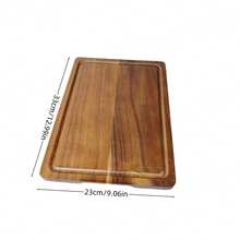 Fashionable Rosewood Cutting Board With Built-In Juice Groove - Multifunctional Cheese Board, Tea Set Snack Tray, Serving Platter For Steak, Bread, Pizza, Meat, Washable Fruit And Vegetable Chopping Board, Essential For Kitchen, Dining Room, Apartment - Brown - View 11