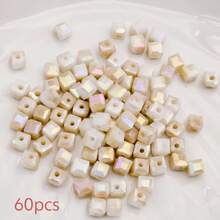 4毫米/6毫米方形玻璃珠，DIY珠宝制作材料，手工项链、手链、耳环，款式多样，设计独特，品质奢华，是手工爱好者的灵感宝库，助您打造独一无二的时尚宣言。 - 方形琉璃散珠 - 查看 14