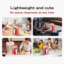 HONGMEI 1台爆米花机，1200瓦电动热风爆米花机，配有量杯和黄油融化盘，爆裂率高，2分钟快速制作爆米花，健康无油，适合家庭电影之夜