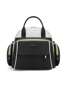 Mochila cambiadora, bolso de pañales para bebé con bolsillo aislado, para llevar al hombro/a mano, bolso de mamá para viajes - Multicolor - Ver 10