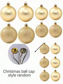44pcs-Christmas Ball Ornaments, Christmas Tree Decoration, Hanging Shatterproof Plastic Ball Decorations For Xmas Tree, Holiday, Wedding Party, Window Christmas Decor, Birthday, Valentine's Day, Easter, Home, Office Wall Decor,Perfect Christmas Tree Decoration To Create Holiday Atmosphere - Christmas Gift 7/6/5/4/3 Cm (2.8/2.4/1.9/1.6/1.2 Inches) Christmas Decorations Home Christmas Gifts Christmas Decor