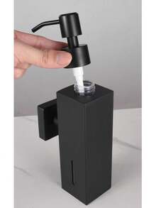 موزع صابون قابل للضغط، مصنوع من مادة الفولاذ المقاوم للصدأ 304، مثبت على الحائط لشامبو الفنادق وصندوق غسول الجسم، زجاجة صابون قابلة للاستبدال - متعدد الألوان - مشاهدة 1