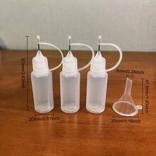 1.01oz Precision Craft Glue Bottle With Needle Tip - Refillable, Easy-Squeeze Applicator For DIY Projects & Detailed Work - Multicolor - View 8