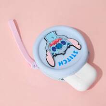 Miniso 名创优品史迪奇系列硅胶零钱包（天使，粉色），柔软轻便，节日派对礼物迷你钱包 - 藍色 - 查看 4