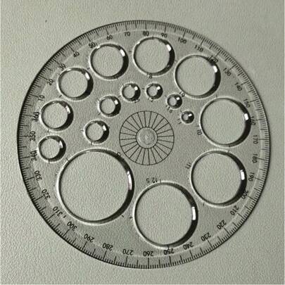 1pc Full Circle Measuring Tool Colorful Measuring Tool Circle Making Template Ruler Transparent Blue Template, Essential For Handcrafting Tables, 360 Degree Rotating Compass - With Circles And Degrees, Used For Drawing, Patchwork, Office And School Supplies, Full Circle Measuring Tool Special Edition Colorful Measuring Tool Circle Making Template Ruler Diameter 4.55inch , Suitable For Handcrafting, Sewing And Design Projects, Essential For Handcrafting |   Compass |   Durable Plastic, Sewing Ruler