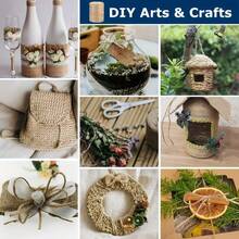 1pc Extra Strong Jute Twine, 656 Feet (200m) - No Electricity Or Battery Needed, Ideal For DIY Arts, Crafts, Gardening, Gift Wrapping & Art Projects - Khaki - View 2