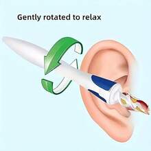 TYUI Ear Wax Remover Soft Silicone Cleaning Tool Earwax Removal With 16 Replacements Heads Easy To Remove Ear Wax Removal Tool Reusable Earwax Removal Tool Care Soft Spiral Ears Cares Health Tools Cleaner - như hình ảnh - Xem 7