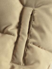 儿童羽绒棉衣，男童冬季加厚连帽大衣，针织拼布二合一棉衣