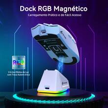 ATTACK SHARK X11 Wireless Gaming Mouse With RGB Magnetic Charging Base, PixArt PAW3311 Sensor, Ultra-Light 59g, 3 Modes (Wired/2.4G/Bluetooth), Up To 22,000 DPI, PC/WIN Compatible - 白色 - 查看 6