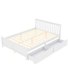 Bed Frames - White + Solid Wood(2) - View 6