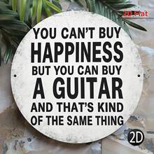2D Flat, 2D Flat Printing, Pair Of Guitars Bought For Joyful Similarity, Metal Plate Design, Suitable For Home, Office, Bedroom Decoration, Coffee Shop Decoration, Garage Decoration, Etc.Holiday Gift, 20 * 20cm/.8 *.8in, Perfect For Room Decoration - 圖片色 - 查看 5