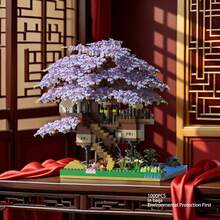 New Bonsai Cherry Blossom Tree House Decoration Set, 14+ Teens DIY Micro Particle Building Model, Bonsai Cherry Blossom Tree House Assembly Building Block Set, ABS Material, Multi-Function Building Block Pliers Disassembler, Desktop Home Decor, Halloween/Christmas/Thanksgiving/New Year Gift