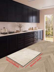 [HOT!!!] 1pc Soft Rubber Kitchen Mat, 3.5mm Thick Kitchen Rug, Beige Striped Texture Pattern, Simple & Fashionable Style, Water-Absorbent Kitchen Mat, Can Be Trimmed To Fit Kitchen, Surface Fabric, Middle Sponge Layer, Bottom Rubber Layer, Suitable For Kitchen Rugs, Kitchen Decor, Wedding Decor, Home Decor, Bathroom Mats, Entryway Mats, Laundry Room Mats, Hallway Rugs, Living Room Mats, Etc. - Multicolor - View 18