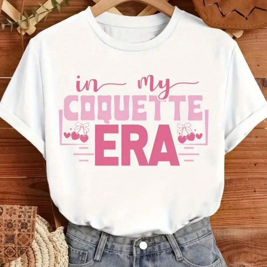 Camiseta estampada de mujer My Era con estampado de cerezas, hombros descubiertos, manga corta, 180 g, pura tela estampada, cuello redondo, manga corta.jpg220g WoM-en's 100% Cotton T-Shirt - Feminine and Comfortable FiT-Suitable for all people, whether woM-en or M-enhigh-quality durable fabric suitable for all seans,ft to the touch but built to lastBreathabletops woM.en fall outfiT.S for woM.en vaC.Ation outfiT.S woM.en halloween costume - Blanco - Ver 1