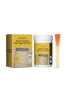 JAYSUING Water-Based Gold Paint, Decorative Gold Paint For Outdoor Fences, Shiny Gold Lacquer, Water-Based Gold Paint. It Has Strong Toughness, Good Adhesion, Improved Product Strength, Good Fluidity And Coating Performance. - Gold - View 4