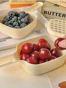 1/2 piezas Cestas con asa; Colador oscilante de arándanos; Tazón para lavar verduras; Colador de purificación de agua - Multicolor - Ver 2