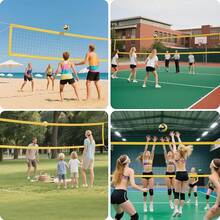 BOJA 2 Piezas Red de Voleibol - Amarillo - Ver 8