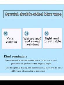 5 cuộn/gói, 60 miếng băng dính hai mặt thay thế cho tóc nối hoặc tóc giả. - Màu xanh nhạt - Xem 8