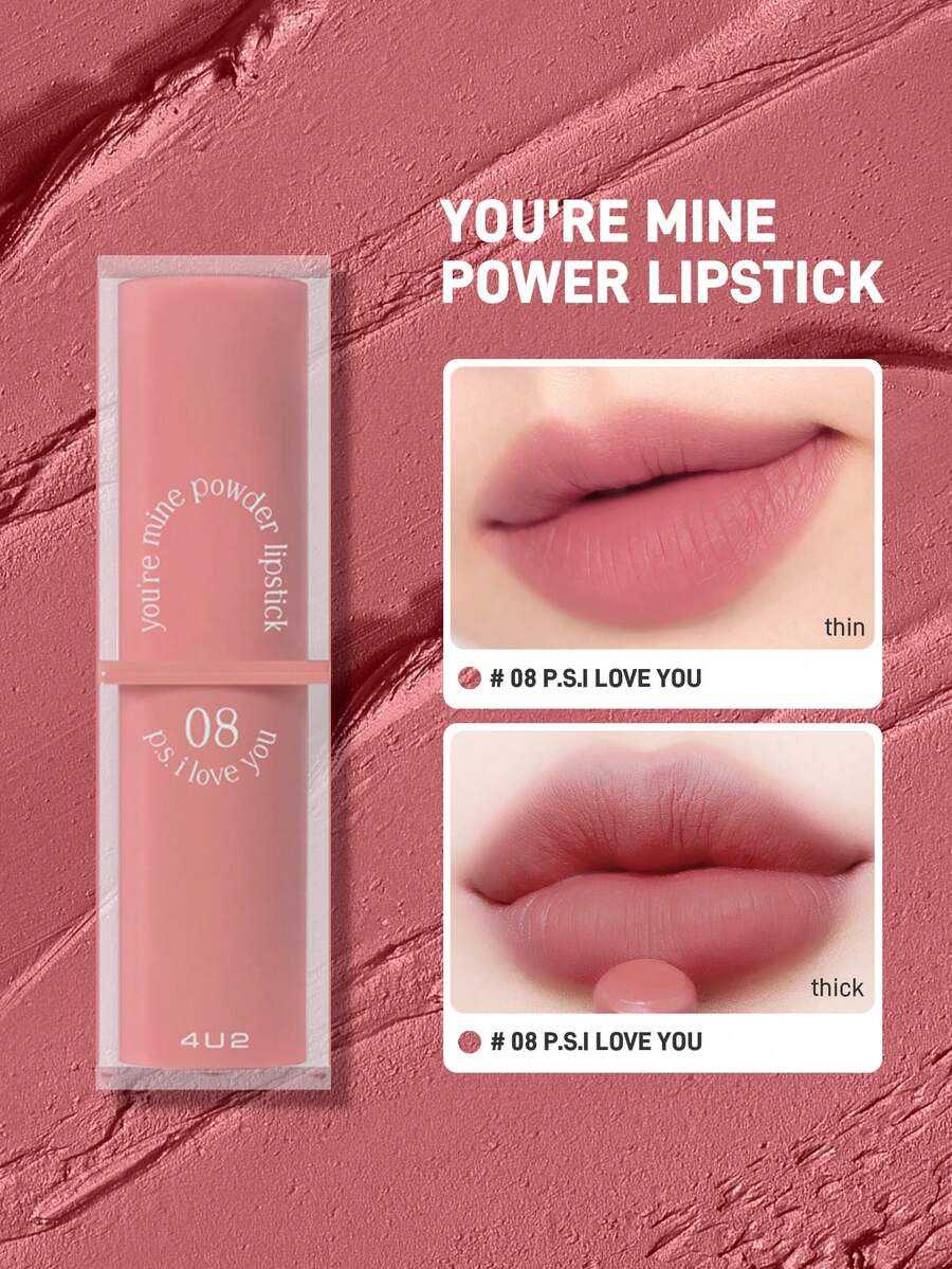 4U2 YOU'RE MINE POWDER LIPSTICK,Moisturizing, High Impact Color, Smooth Texture, Long Matte Finish,3.5g/0.12oz - 08 P.S. I LOVE YOU - 查看 1