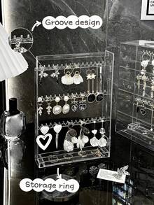 (2-7 Daysmust Arrive)1Pc Acrylic Jewelry Display Box, Jewelry Organizer, Jewlery Storage Oraganizer, Clear Jewelry Box, Jewelry Holder, Earring Holder, Ring Box, Necklace Holder, Ring Holder, Earring Necklace Bracelet Organizer, Bracelet Holder, Jewelry Tray, Jewelry Dish, Jewelry Display, Multi-Function Hanging Storage For Necklaces, Bracelets, Earrings, Rings, Watches, Dust-Proof Storage Case For Bedroom Vanity, Jewellery Box, Pouch, Makeup Brush Holder, Brush Holder, Perfume Organiser, Storage Container, Vanity Accerories, Travel Jewelry Case, Pouch Bag, Suitable For Home Jewelry Storage Necessity For Women Storage Organizer Gift Travel Valentine's Day Halloween/Christmas Gifts, Back-To-School Season, Wedding Items, Gifts For Women, Room Decor, Gift Box, Bedroom Decor - 彩色 - 查看 2