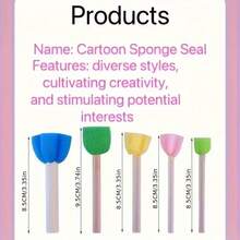 21 pièces Ensemble d'outils de peinture - Pinceaux éponges multicolores, tampons, rouleaux et tampons encreurs, convient pour les artisanats DIY, la peinture à l'aquarelle, la calligraphie - Outils de peinture complets, idéal pour les fêtes et les cours d'art, variété de tampons éponges, rouleaux, bâtons éponges, empreintes, outils de peinture graffiti, outils de peinture artisanale, fournitures d'art, outils de peinture créative DIY, loisirs DIY, applicable pour les articles ménagers, projets d'artisanat DIY, fournitures d'artisanat, cadeaux d'anniversaire, cadeaux personnalisés - Multicolore - Voir 6