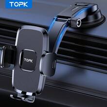 TOPK Phone Holder for Car Dashboard, Upgraded Adjustable horizontally and vertically Cell Phone Mount For Car Dashboard Compatible With All Phones - Black - View 11