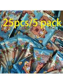 160张/盒随机水豚卡片系列，可爱海豚闪卡，动漫主题，5张/包，包含收藏版，适合卡片收藏家，派对礼品（款式随机） - 彩色 - 查看 3