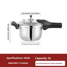 Stainless Steel Pressure Cooker, Suitable For Induction Cooktop, With Pressure Indicator And Safety Device, Compatible With Gas Stove And Induction Cooktop - Silver - View 11