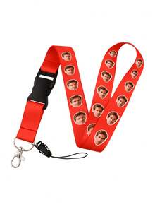 1pc Customized Photo Lanyard - Personalized Portrait Printed Neck Strap, 5 Color Options, Soft & Durable Material, Suitable For Daily Use, Perfect For Holding Phone, ID Card, Keys, Access Card, USB, Camera, Name Tag, Etc. - Multicolor - View 10