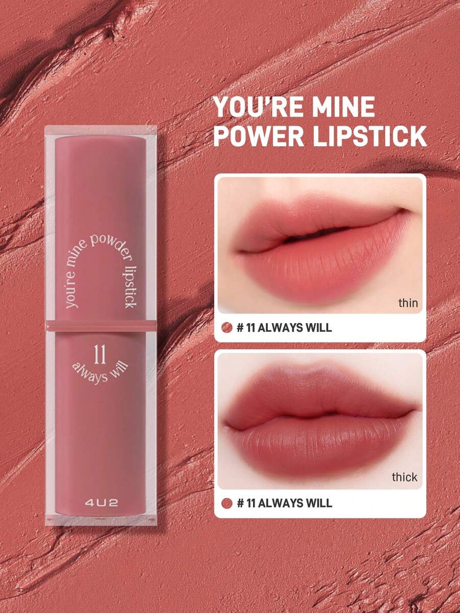 4U2 YOU'RE MINE POWDER LIPSTICK,Moisturizing, High Impact Color, Smooth Texture, Long Matte Finish,3.5g/0.12oz - 11 ALWAYS WILL - 查看 1
