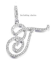 1pc Stainless Steel A-Z Letter Necklace, Women's Fashion Necklace, First Letter Commemorative Multifunctional Accessory Necklace - Silver - View 25