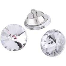 50 Uds. Botones de Cristal de Diamantes de Imitación de 20mm y 25mm, Botones Transparentes, Botones de Tapicería con Lazo para Coser, sofá, Cama, Cabecero, Artesanía DIY ()(20 mm) - Multicolor - Ver 5