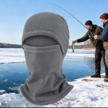 1件装冬季加厚男女保暖围巾 - 重型防风保暖面罩，户外骑行围脖，透气涤纶针织面料，适合冬季骑行、户外活动、滑雪、摩托车驾驶必备 - 双重用途设计：适合骑行和户外活动，集围巾/围脖/帽子三重功能于一体，多功能拉法帽 - 彩色 - 查看 4