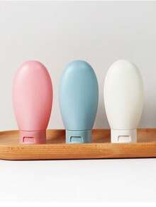 3pcs Travel Portable Divided Bottles, Shampoo Cosmetic Divided Bottles, Flip-Top Travel Lotion Bottles 60ml, Convenient For Separately Storing Shampoo, Body Wash, And Facial Cleanser During Travel - Multicolor - View 2