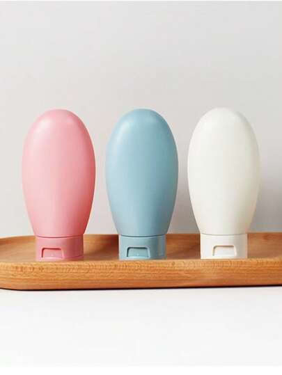 3pcs Travel Portable Divided Bottles, Shampoo Cosmetic Divided Bottles, Flip-Top Travel Lotion Bottles 60ml, Convenient For Separately Storing Shampoo, Body Wash, And Facial Cleanser During Travel