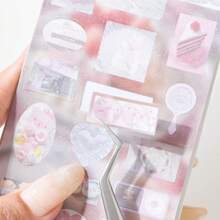 1 pieza "Vainilla Hecho a Mano" Libro de pegatinas de corte de aperitivos vintage - Serie de nariz pequeña Material sin cortar, decoración de diario de curación, regalo de vacaciones