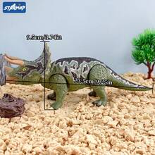 Plastic Children's Collectible Model Toy Realistic Velociraptor Dinosaur Toy, Ideal Educational Toy For Boys And Girls, Birthday Gift. The Dinosaur's Arms, Legs, Tail Can Move, Mouth Can Open And Close, Head Can Rotate. - Multicolor - View 6